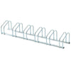 HOMCOM Bike Stand Parking Rack Floor or Wall Mount Bicycle Cycle Storage Locking Stand 179L x 33W x 27H (6 Racks, Silver)