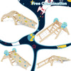 8-in-1 Foldable Climbing Toys with Ramp and Climbing Rope for Toddlers-Natural