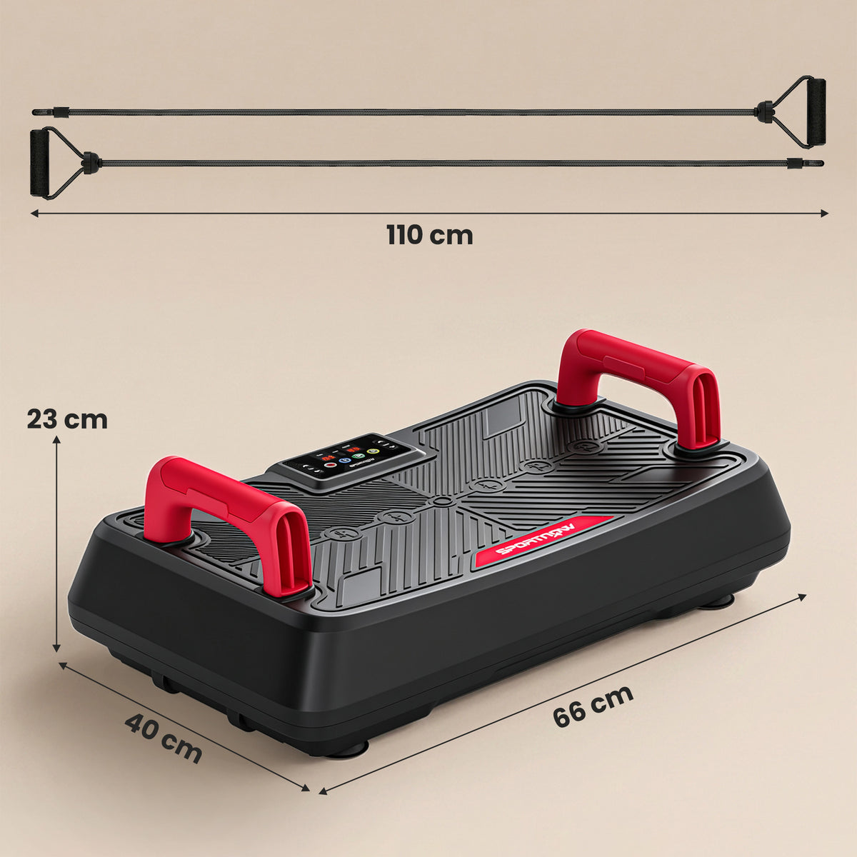 SPORTNOW Vibration Plate Exercise Machine with 99 Speed Levels in Red