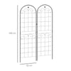 Outsunny Metal Trellis Set of 2, Garden Trellis for Climbing Plants Support Frames, Floral Design