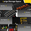 HOMCOM Three-Part Steel Locking Tool Chest - Black