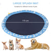 PawHut Dog Splash Pad, Pet Sprinkler Mat, Non-Slip Dog Paddling Pool, Foldable Outdoor Sprinkler and Splash Mat Water Play for Garden, Patio, Summer Fun, 170 cm