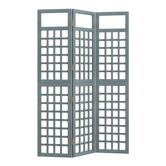 Outsunny 3-Panel Garden Privacy Screen in Grey