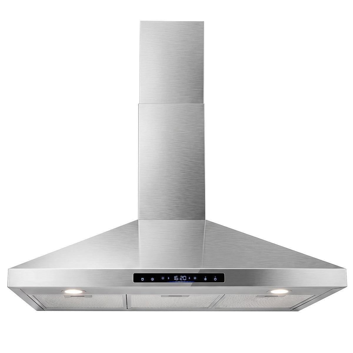 90 cm Wall Mount Range Hood 744 km/h-Sliver