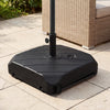 90 kg Fillable Patio Umbrella Base with Wheels and Telescopic Pull Rod