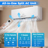 9000 BTU Mini Split Air Conditioner and Heater A++ Energy Efficient Split AC Cools Up to 42㎡