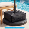 900D Oxford Fillable Heavy-Duty Weatherproof Cantilever Offset Patio Umbrella Stand with Slots-Black
