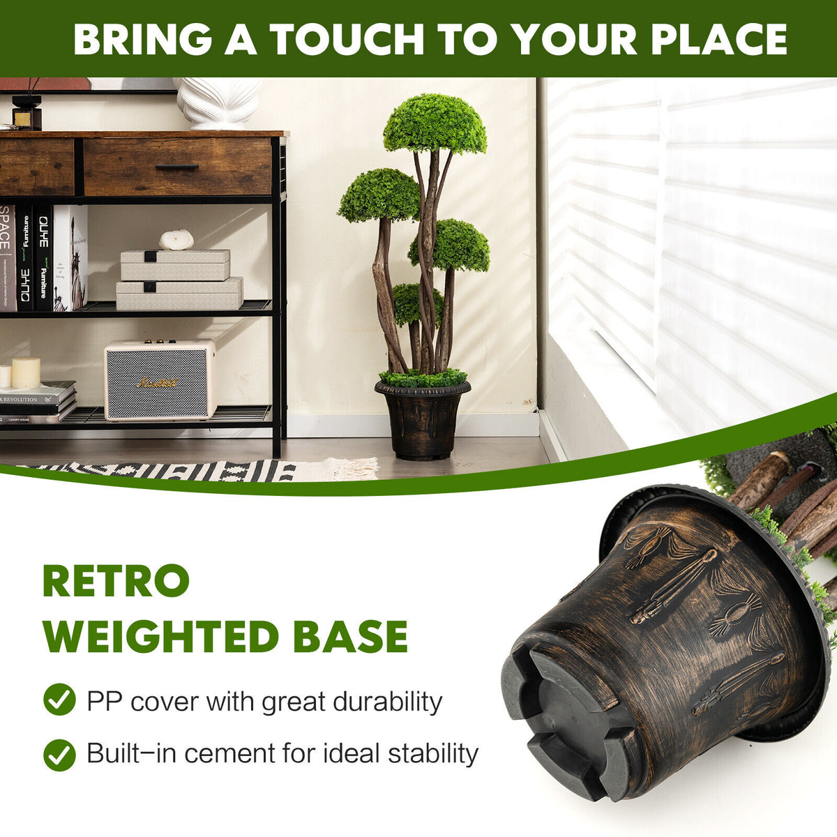 90cm Artificial Cypress Tree with Pot