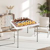 90 CM Folding Chess Table with Removable Table Mat