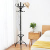Wooden Coat and Hat Stand-Black