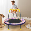 90 cm Folding  Mini Trampoline for Kids with Lights and Padded Safety Cover-Pink