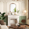 90 x 61cm Antiqued Gold Wall Mirror with Baroque Ornate Frame-M