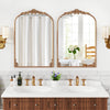 90 x 61cm Antiqued Gold Wall Mirror with Baroque Ornate Frame-M