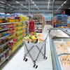 90L Folding Shopping Trolley with Removable Waterproof Bag and Cove-Grey