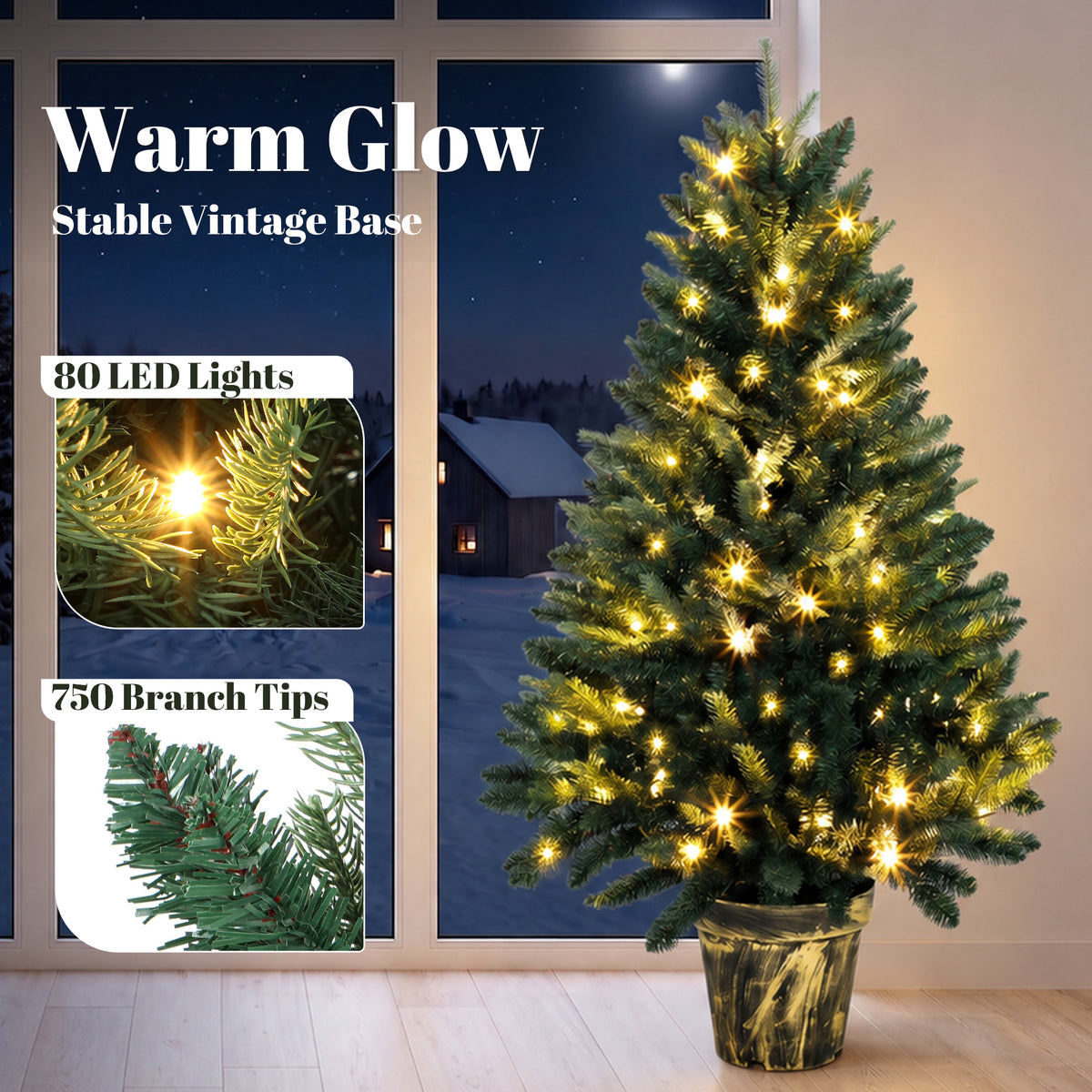 HOMCOM Realistic Xmas Tree in Green