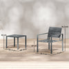 Outsunny 3 Pieces Garden Bistro Set for 2, Outdoor Bistro Table and Chairs with Metal Frame, Plastic Patio Furniture Set