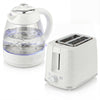 HOMCOM Kettle and Toaster Set, 1.7L 3000W Rapid Kettle with Limescale Filter, 2 Slice Toaster with 7 Browning Controls, Cream