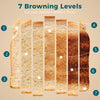 HOMCOM 2 Slice Toaster with 7 Browning Levels, Reheat, Defrost and Cancel Functions