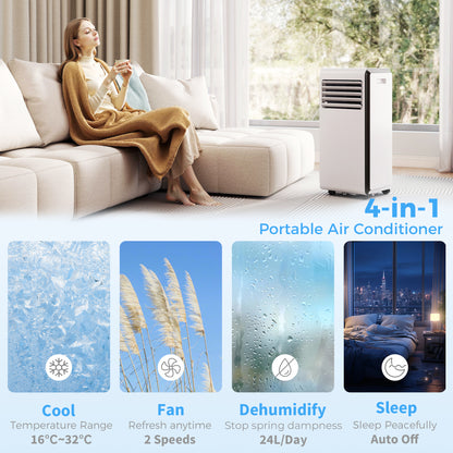 HOMCOM Portable Air Conditioner 9000 BTU in White