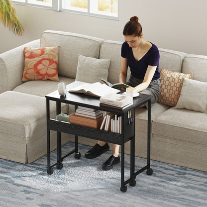 HOMCOM 80 cm Drop Leaf Writing Work Desk - Black