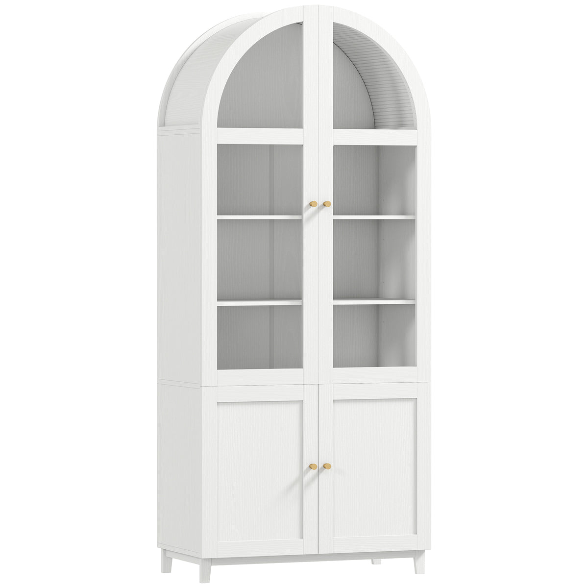 HOMCOM 180cm Tall Kitchen Cupboard in White
