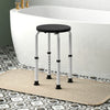 HOMCOM Shower Chair, Height Adjustable Aluminium Shower Stool with Non-Slip Feet for Disabled, Elderly, Black