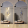 HOMCOM Led Wall Lamp 2 Pack, 13W Modern Indoor Spiral Wall Light, Colour Temperature Adjustable 3000K/4000K/6500K, for Bedroom, Living Room, Hallway, Stairs, Silver Tone