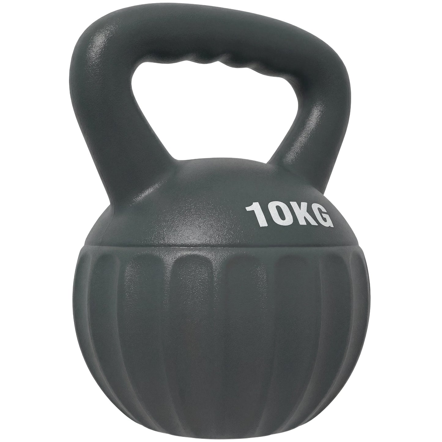SPORTNOW Kettlebell لتدريب القوة، كيتل بيل بمقبض غير قابل للانزلاق، 10 كجم، رمادي