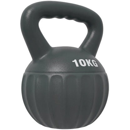 SPORTNOW Kettlebell لتدريب القوة، كيتل بيل بمقبض غير قابل للانزلاق، 10 كجم، رمادي
