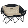 Outsunny Double Camping Chair for Adults, Oversized Heavy Duty Padded Folding Chair with Armrests, Cup Holders and Carry Bag for Outdoor Camping Hiking Picnic Fishing, 250kg Capacity, Khaki