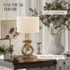 HOMCOM Nautical LED Table Lamp with USB Charging Port, Bedside Desk Lamp for Bedroom, Living Room, Home Office