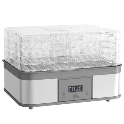 HOMCOM 5 Tier Food Dehydrator in Grey