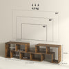 HOMCOM Three-Block Modular TV Stand - Rustic Brown