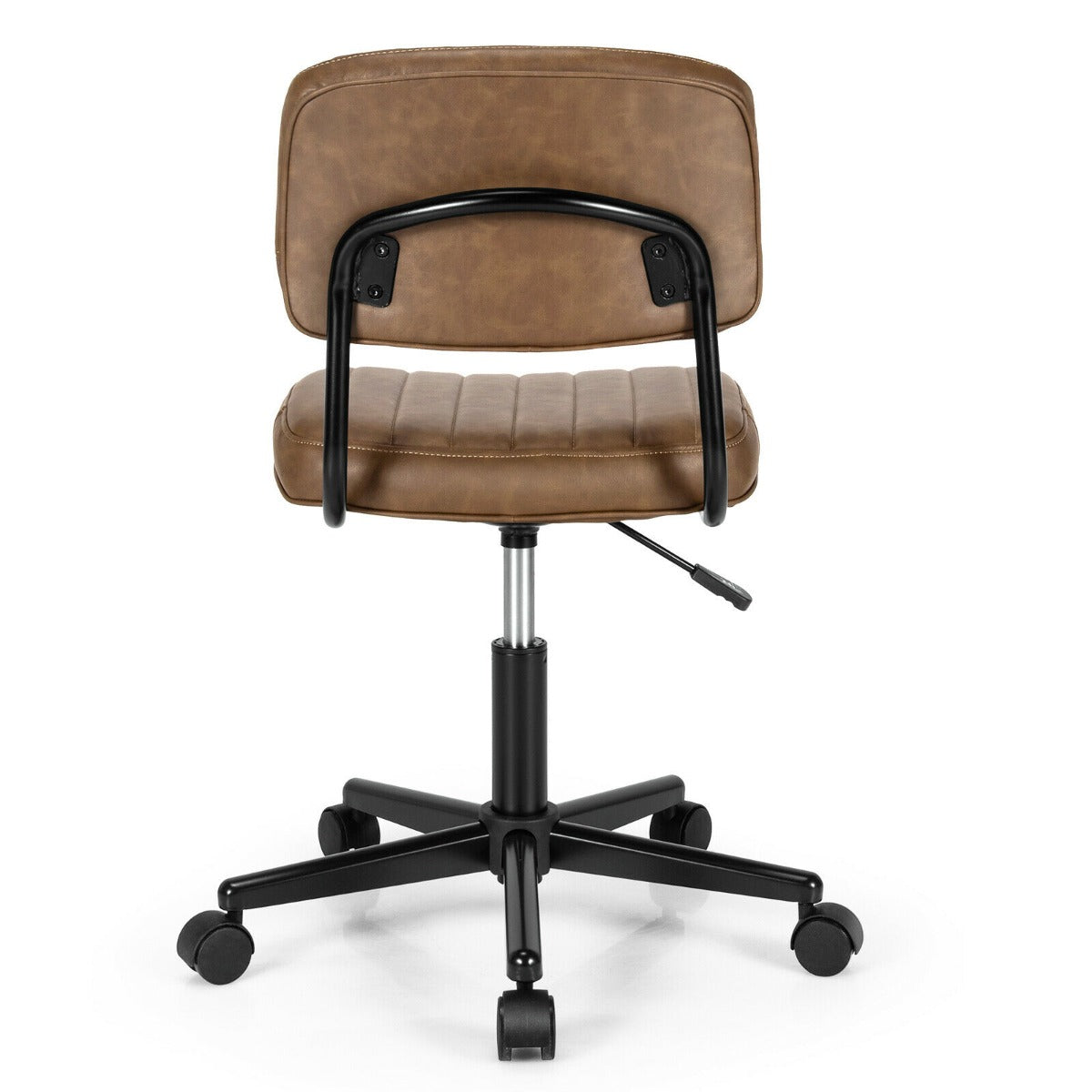 Adjustable Ergonomic Leisure Chair with PU Leather-Brown