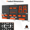 9-Bin Parts Rack Organizer with Hammer Racks for Garage-Orange