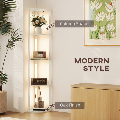 HOMCOM 4-Tier Corner Floor Lamp
