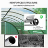 Outsunny Polyethylene Upgraded Structure Walk-in Polytunnel Greenhouse, 6 x 3(m), Green