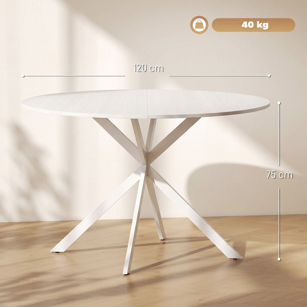 HOMCOM Dining Table for 4 in White