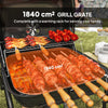 Outsunny Charcoal Barbecue Grill Portable BBQ Grill with 1840 cm√Ç¬≤ Cooking Area, 3 Shelves, Adjustable Vent, Lockable Lid, Wheels for Outdoor Cooking, Garden Party, Red