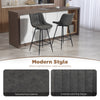 HOMCOM Set of 2 PU Leather Swivel Bar Stools - Grey