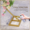 Outsunny 280cm Gold Backdrop Stand, Round Metal Wedding Arch for Birthday Party, Bridal Shower, Graduation, Ceremony
