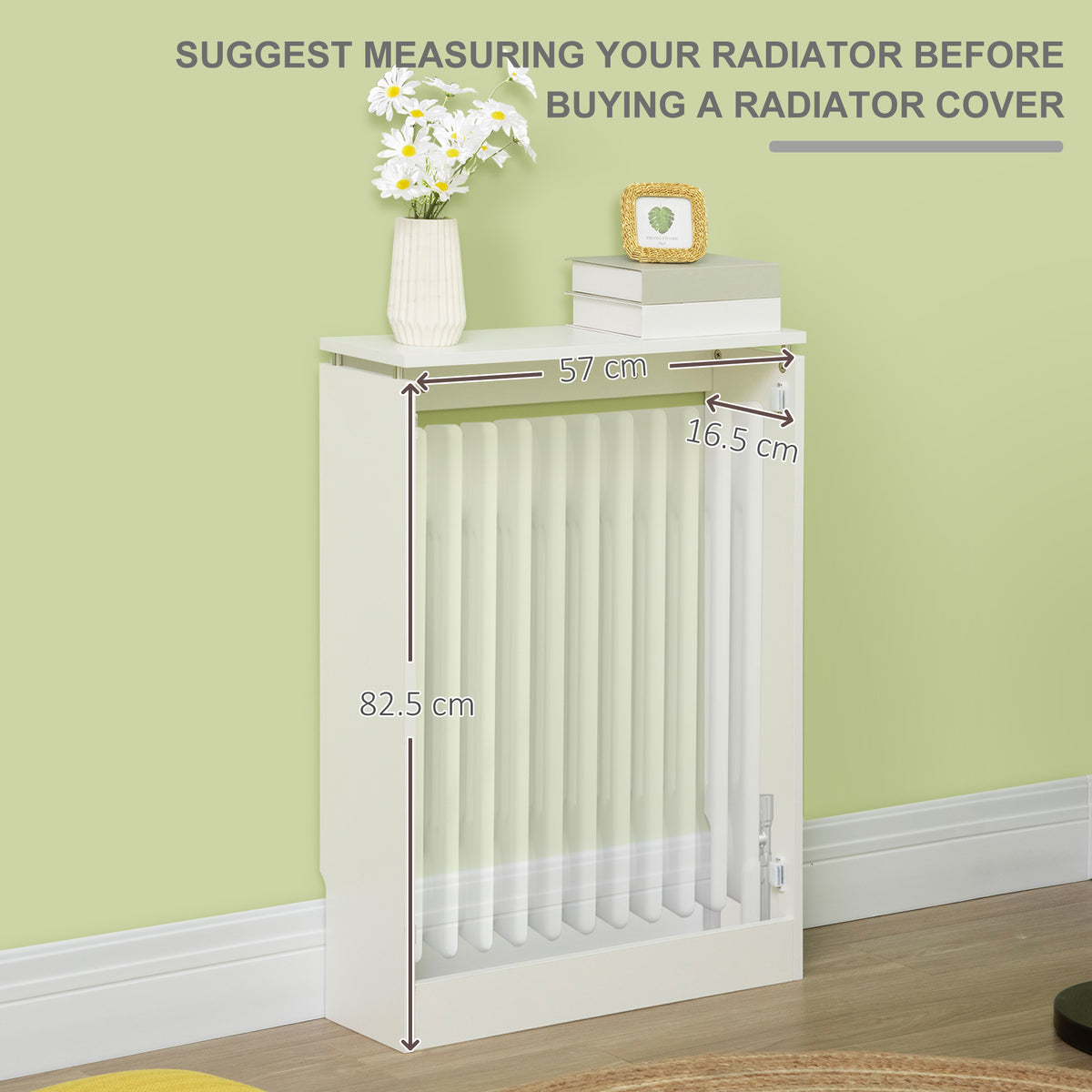 HOMCOM Radiator Cover in White