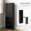 HOMCOM Three-Part Work Desk, with Storage and Chalkboard - Black
