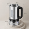 HOMCOM Electric Kettle, 1.7L, Fast Boil, 3kW Water Kettle with UK Strix Thermostat, Keep Warm Function, LCD Base, Silver Tone