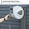 DURHAND Retractable Air Hose Reel, Wall Mount Auto Rewind Hose- Reel, 15m+ 140cm Diameter 3/ 8