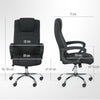 Vinsetto Linen-Look Swivel Office Chair - Black