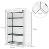 Outsunny Four-Tier Mini Greenhouse - Grey/White