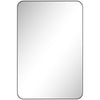 HOMCOM 90 x 60cm Curved Bathroom Mirror - Black