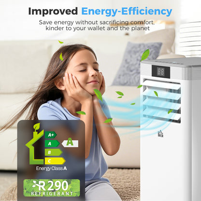 HOMCOM BTU Air Conditioning Unit White