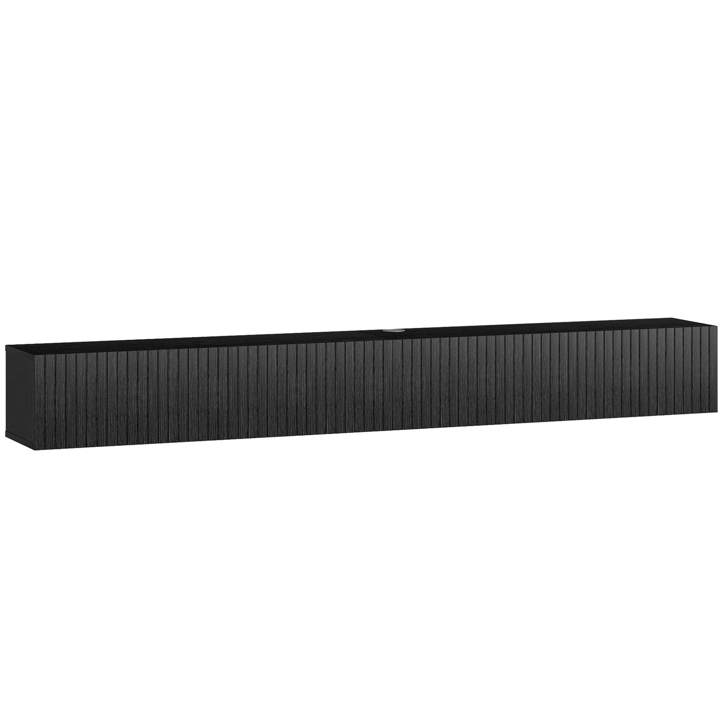 HOMCOM 180cm Floating TV Stand, Wall Mount TV Unit with Cable Management Hole, Fits up to 72" TV, Black
